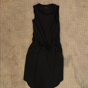 Athleta Black Midi Asymmetrical High-Low Dress